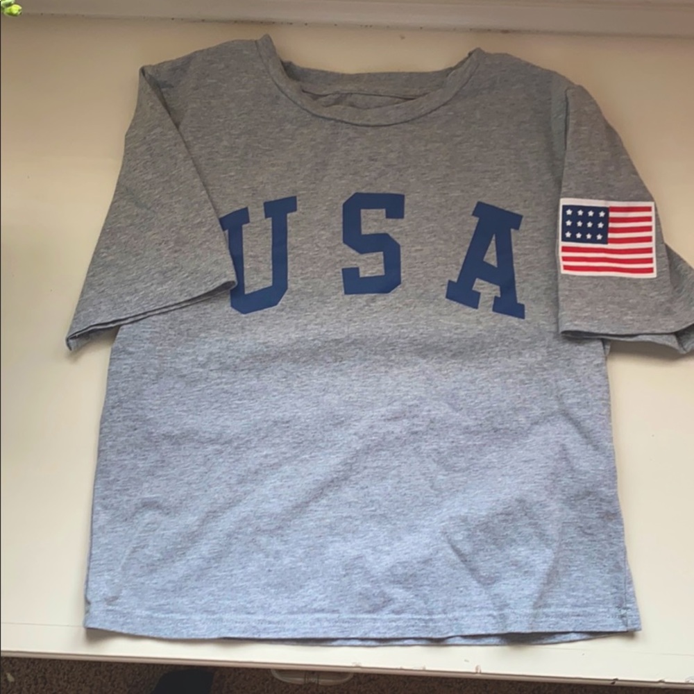 USA cropped tee
